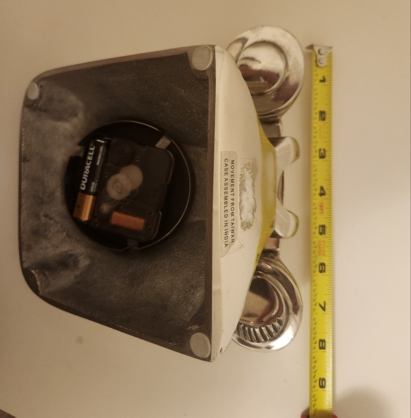 Analog Telephone Clock Silver Tone SO FUN! - Picture 4 of 6